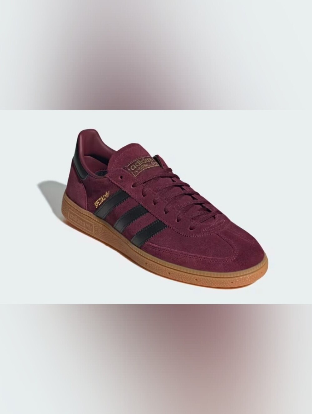 NWT-Adidas Spezial Suede Sneaker in Burgundy with Gum Sole-with Box